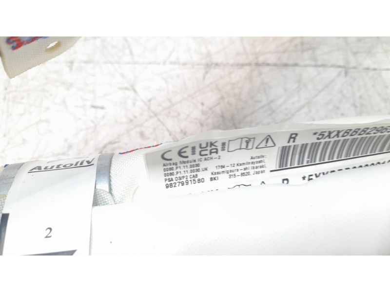 Recambio de airbag cortina delantero derecho para opel corsa f gs referencia OEM IAM 9827991580  
