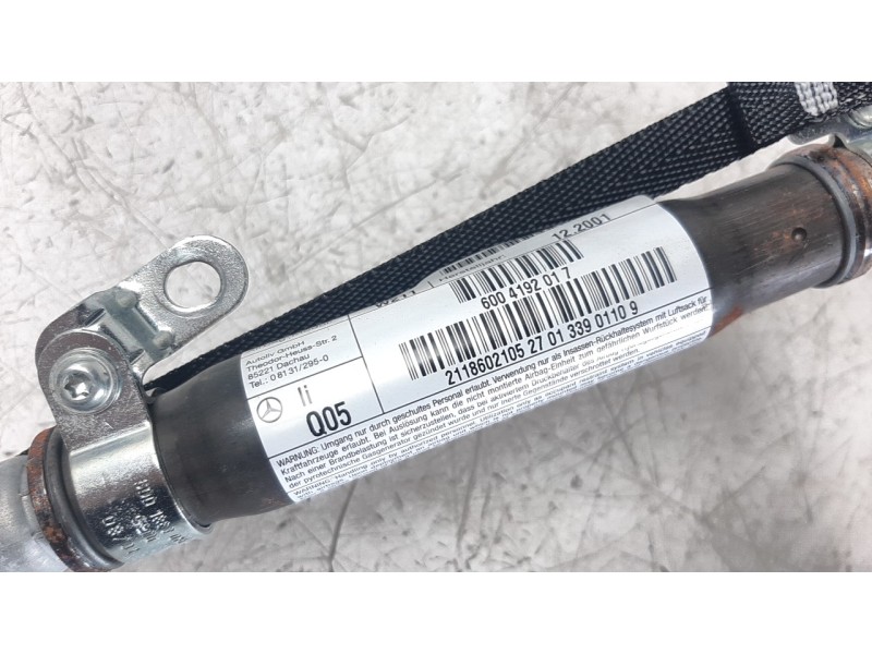 Recambio de airbag cortina delantero izquierdo para mercedes-benz clase e (w211) berlina 2.6 cat referencia OEM IAM 2118602105  