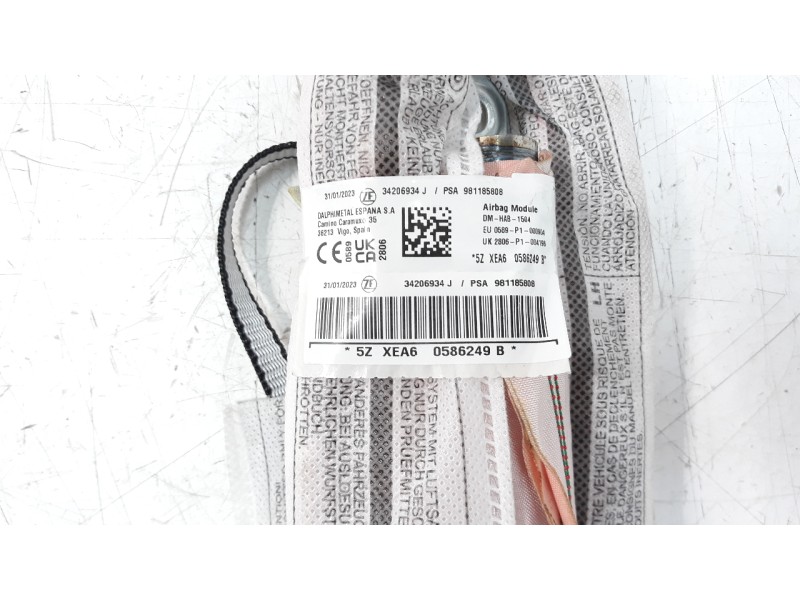 Recambio de airbag cortina delantero izquierdo para citroen c3 1.5 blue-hdi fap referencia OEM IAM 981185808  