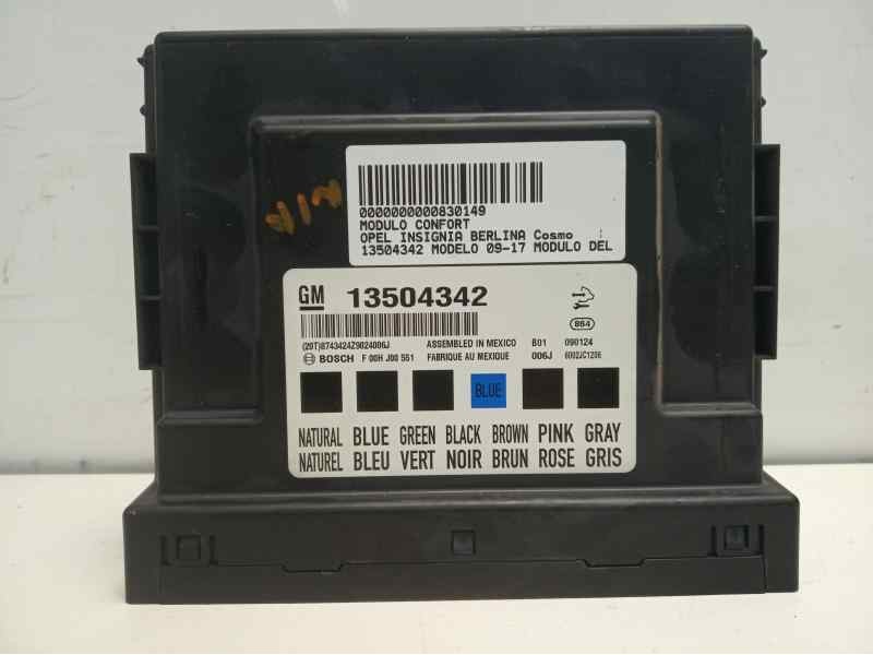 Recambio de modulo confort para opel insignia berlina cosmo referencia OEM IAM 13504342 F00HJ00551 