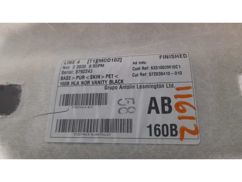 Recambio de techo interior para toyota corolla (e21) referencia OEM IAM 6331002M10C1  