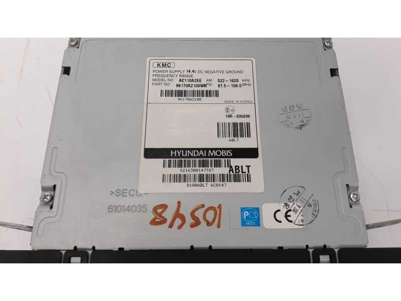 Recambio de sistema audio / radio cd para kia cee´d 1.6 crdi cat referencia OEM IAM 96170A2100WK  
