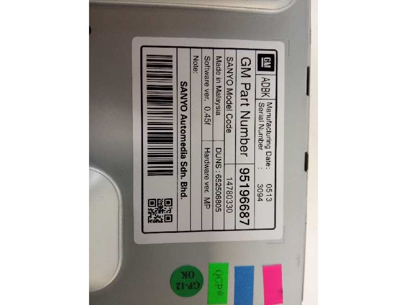 Recambio de sistema navegacion gps para opel astra j lim. excellence referencia OEM IAM 13360095  