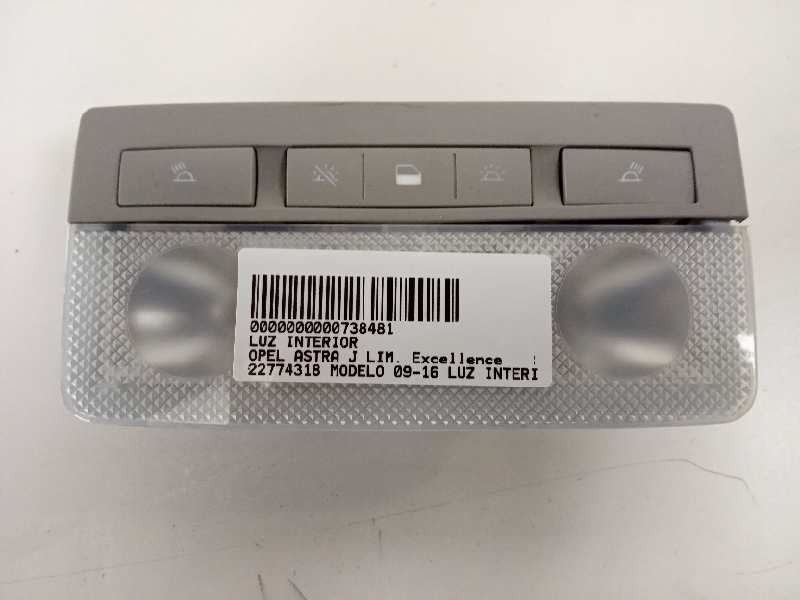 Recambio de luz interior para opel astra j lim. excellence referencia OEM IAM 22774318  