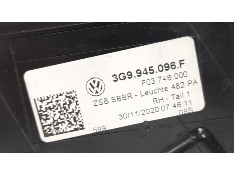 Recambio de piloto trasero derecho para volkswagen passat variant (cb5) r-line referencia OEM IAM 3G9945096F  
