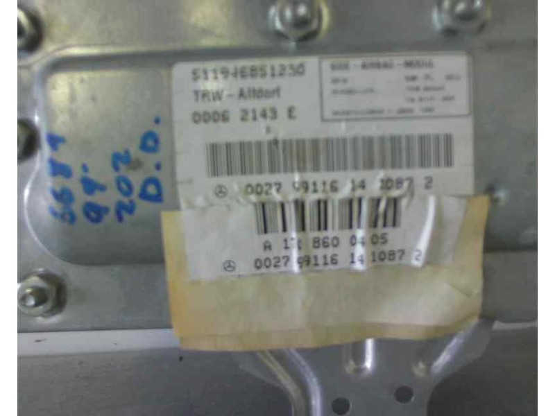 Recambio de airbag delantero derecho para mercedes-benz clase c (w202) berlina referencia OEM IAM A1708600405 00062143E 6681