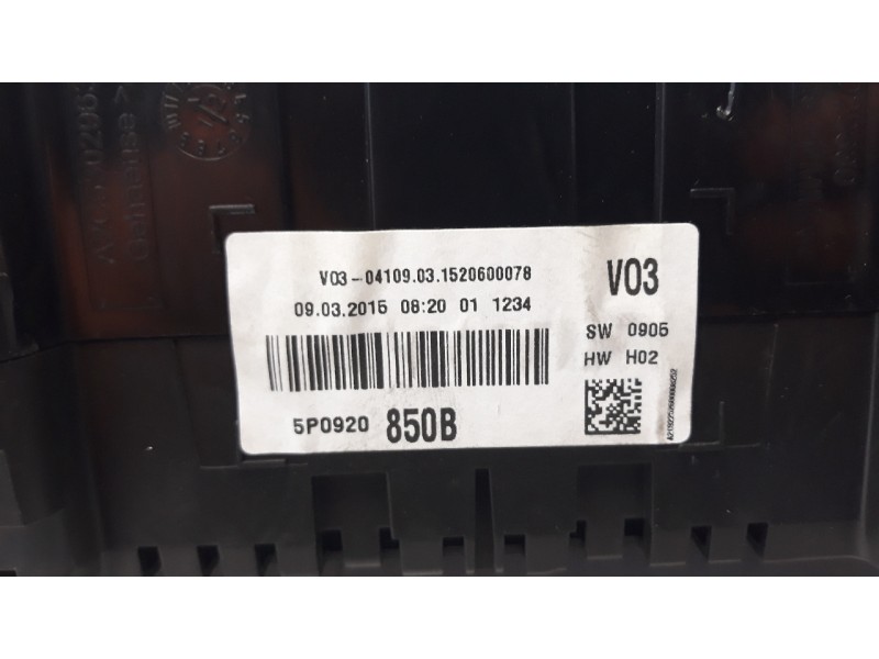 Recambio de cuadro instrumentos para seat altea xl (5p5) 1.6 tdi referencia OEM IAM 5P0920850B  