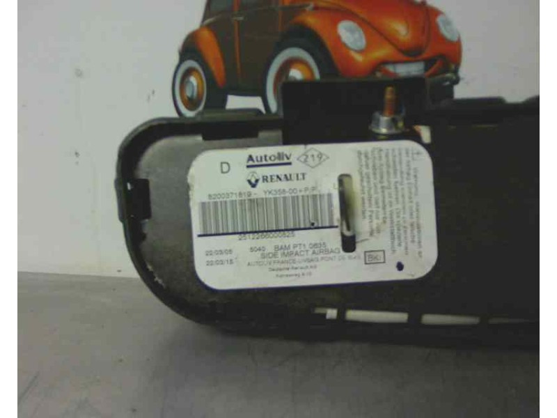 Recambio de airbag lateral delantero derecho para renault megane ii berlina 5p 1.9 dci diesel referencia OEM IAM 8200371819  662