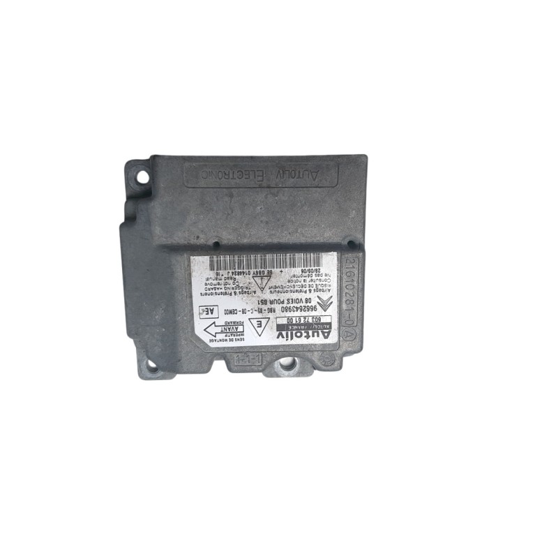 Recambio de centralita airbag para citroen c4 berlina 1.6 16v hdi referencia OEM IAM 9662643980 603726100 
