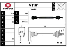 Recambio de transmision delantera derecha para audi a1 (8x) referencia OEM IAM 6R0407762B 213V1161 