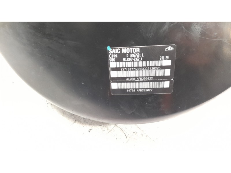 Recambio de servofreno para mg zs comfort referencia OEM IAM 10967681  