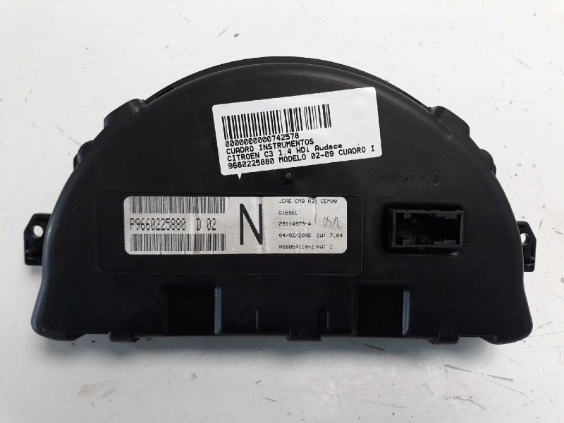 Recambio de cuadro instrumentos para citroen c3 1.4 hdi audace referencia OEM IAM 9660225880  
