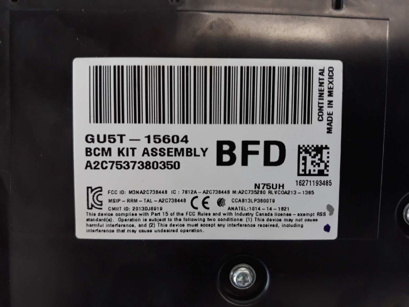 Recambio de caja reles / fusibles para ford s-max titanium referencia OEM IAM GU5T15604BFD A2C7537380350 