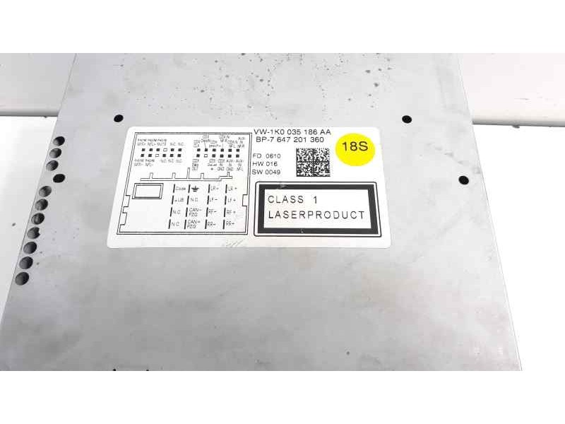 Recambio de sistema audio / radio cd para volkswagen passat berlina (3c2) edition plus referencia OEM IAM 1K0035186AA  