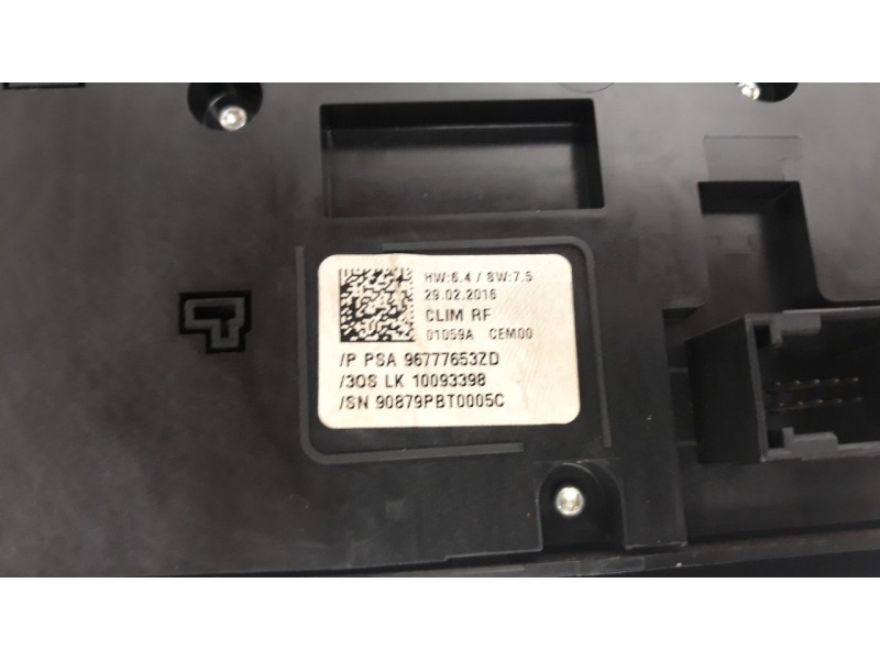 Recambio de mando climatizador para peugeot 308 1.6 blue-hdi fap referencia OEM IAM 96777653ZD  