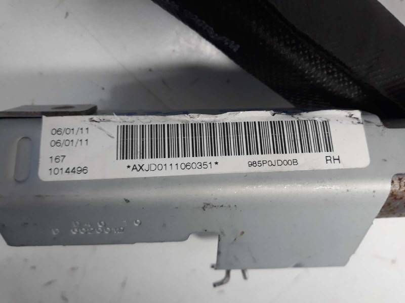 Recambio de airbag cortina delantero derecho para nissan qashqai (j10) tekna referencia OEM IAM 985P0JD00B  