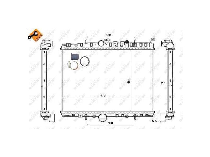 Recambio de radiador agua para peugeot 807 st pack referencia OEM IAM 9641728180 58315 