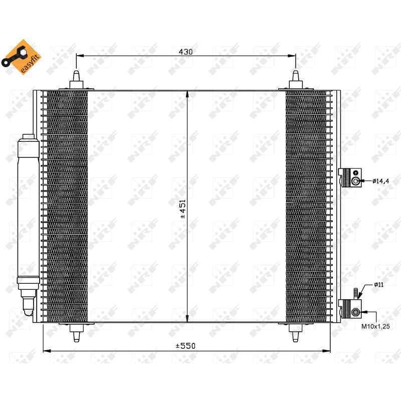 Recambio de condensador / radiador aire acondicionado para peugeot 807 st pack referencia OEM IAM 6455AP 35669 
