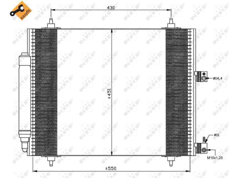 Recambio de condensador / radiador aire acondicionado para peugeot 807 st pack referencia OEM IAM 6455AP 35669 