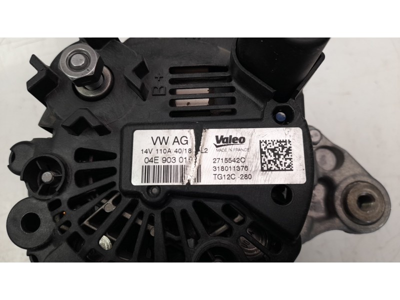 Recambio de alternador para skoda fabia 1.0 tsi referencia OEM IAM 04E903015 ALF870501 