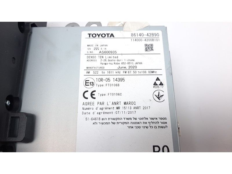 Recambio de sistema navegacion gps para toyota rav4 hybrid 4x2 advance referencia OEM IAM 8614042B90 1140004200B101 