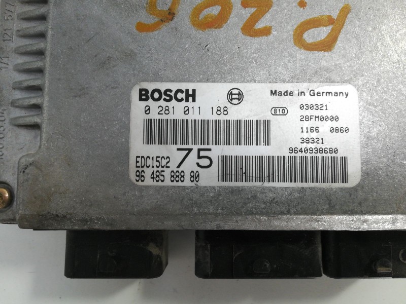 Recambio de centralita motor uce para peugeot 206 berlina xs referencia OEM IAM 9648588880 0281011188 