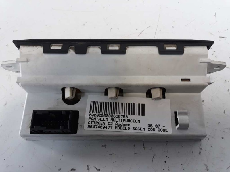 Recambio de pantalla multifuncion para citroen c2 audace referencia OEM IAM 9647409477  