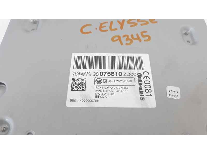 Recambio de sistema audio / radio cd para citroen c-elysée seduction referencia OEM IAM 98075810ZD00  