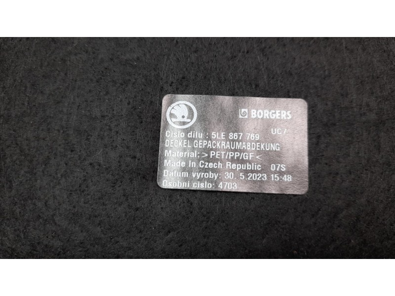 Recambio de bandeja trasera para skoda enyaq iv coupé (5ac) 80 sportline referencia OEM IAM 5LE867769  