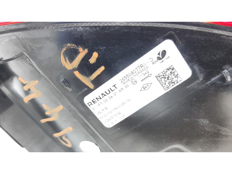 Recambio de piloto trasero derecho para dacia sandero iii expression referencia OEM IAM 265508077R 103F08600772 