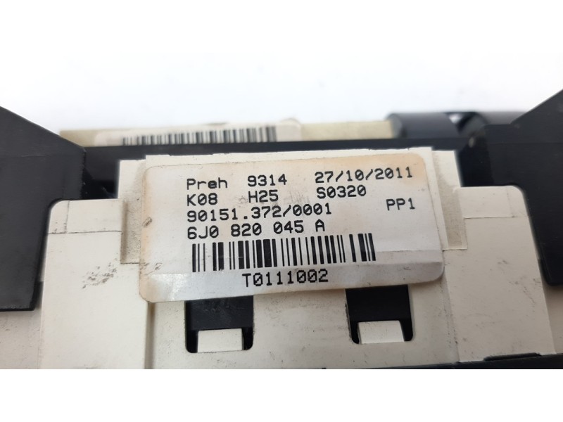 Recambio de mando calefaccion / aire acondicionado para seat ibiza (6j5) 1.4 16v referencia OEM IAM 6J0820045A  