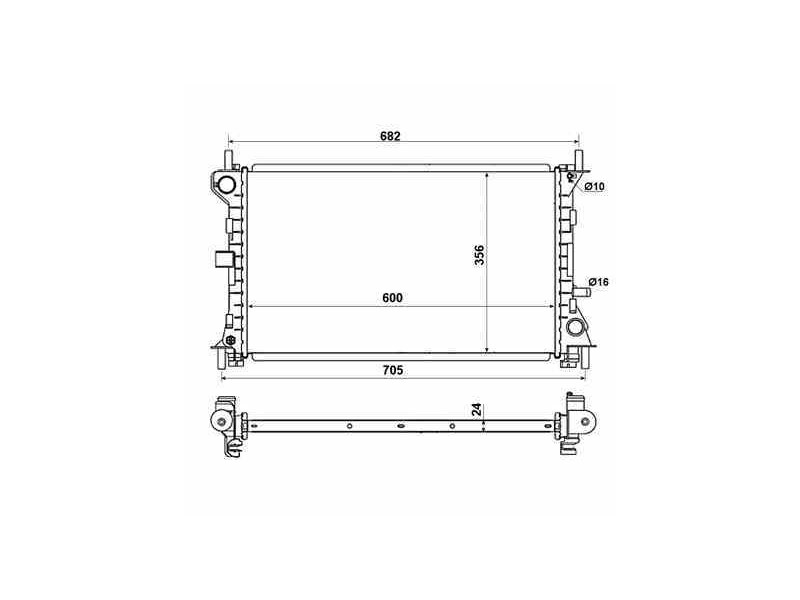 Recambio de radiador agua para ford focus berlina (cak) 1.8 tddi turbodiesel cat referencia OEM IAM 98AB8005MB 509638 7374
