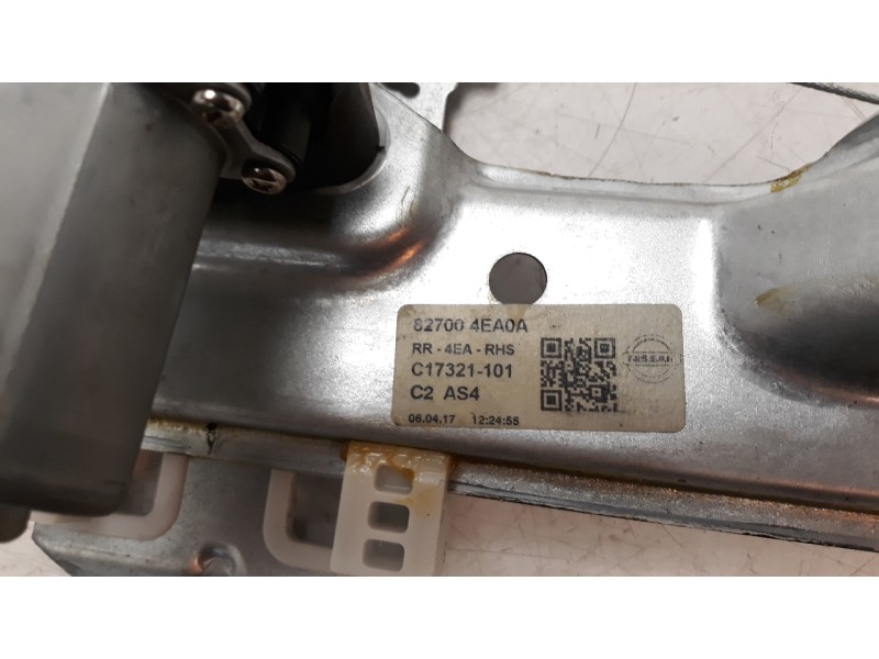 Recambio de elevalunas trasero derecho para nissan qashqai (j11) 1.6 cat referencia OEM IAM 827004EA0A  