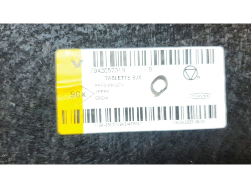 Recambio de bandeja trasera para dacia sandero iii expression referencia OEM IAM 794205701R  