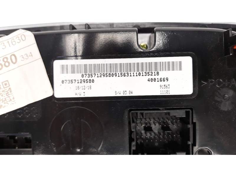 Recambio de mando climatizador para fiat 500 x (334) 1.6 jtdm 16v referencia OEM IAM 07357129580  