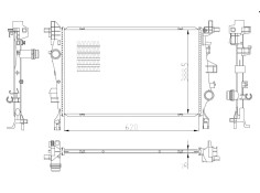 Recambio de radiador agua para fiat 500 x (334) 1.6 jtdm 16v referencia OEM IAM 52009105 59286  2