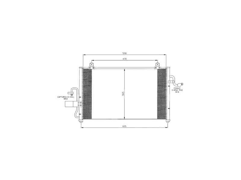 Recambio de condensador / radiador aire acondicionado para daewoo tacuma sx referencia OEM IAM 96262800 35425 