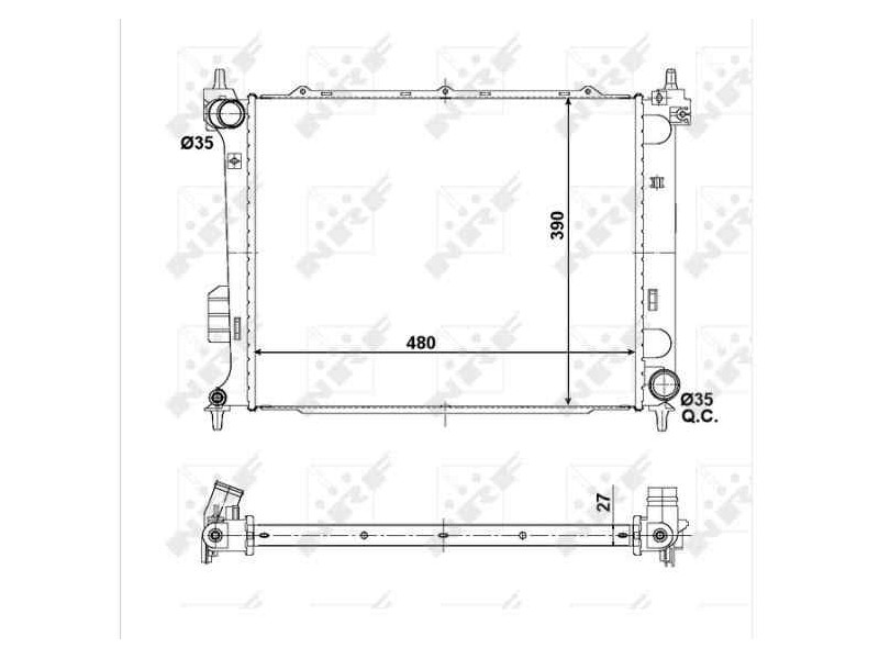 Recambio de radiador agua para hyundai ix20 gls comfort blue referencia OEM IAM 253101P600 59315 