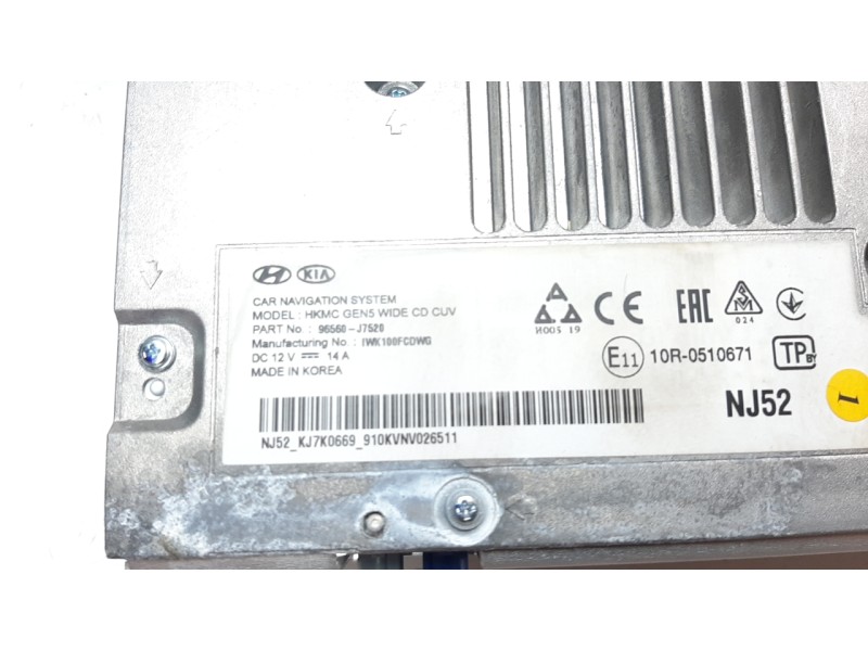 Recambio de sistema navegacion gps para kia xceed 1.0 tgdi cat referencia OEM IAM 96560J7520  