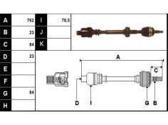 Recambio de transmision delantera derecha para dacia sandero 1.2 16v cat referencia OEM IAM 391000982R 213D1505  2