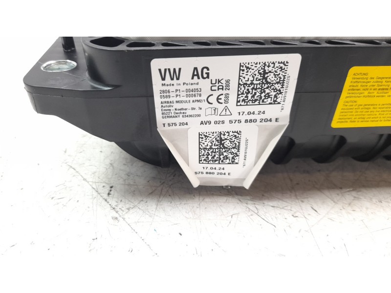 Recambio de airbag delantero derecho para seat ateca (khp) fr referencia OEM IAM 575880204E  