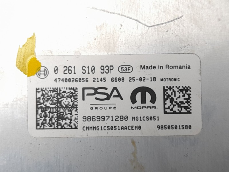 Recambio de centralita motor uce para citroën c4 x 1.2 hybrid 136 136 ch gasolina/eléctrico (2024) referencia OEM IAM 9869971280