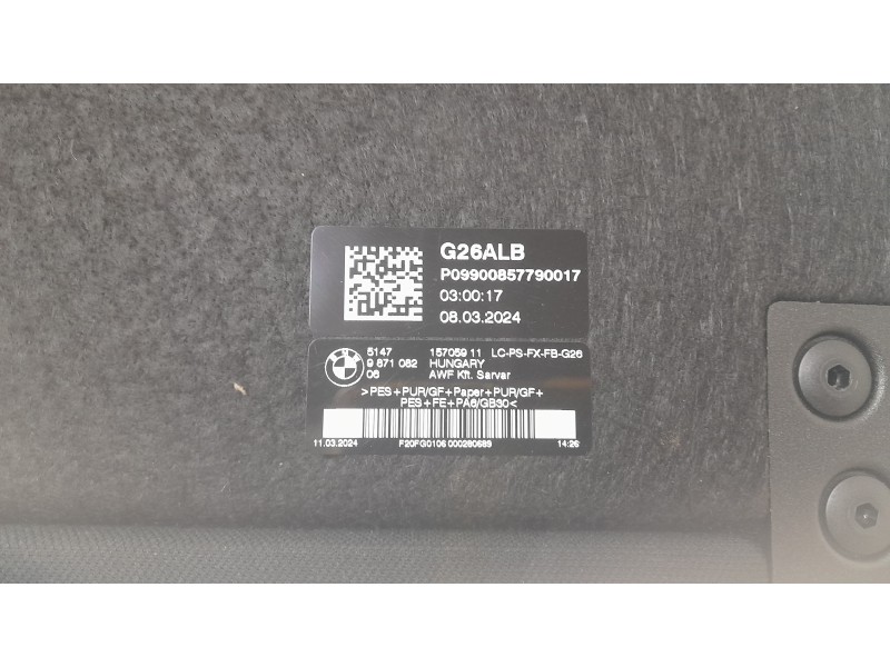 Recambio de bandeja trasera para bmw 4 gran coupe (g26) edrive40 referencia OEM IAM 514715705911  