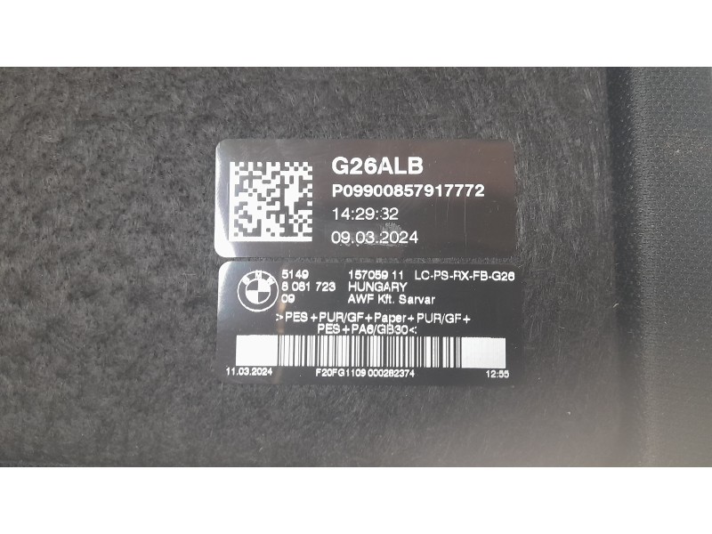 Recambio de bandeja trasera para bmw 4 gran coupe (g26) edrive40 referencia OEM IAM 514915705911  