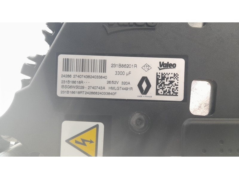 Recambio de alternador para dacia duster iii eco-g 100 essential referencia OEM IAM 231B86201R  