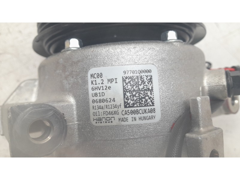 Recambio de compresor aire acondicionado para hyundai bayon 1.2 mpi 79 cv maxx (2024) referencia OEM IAM 97701Q0000  