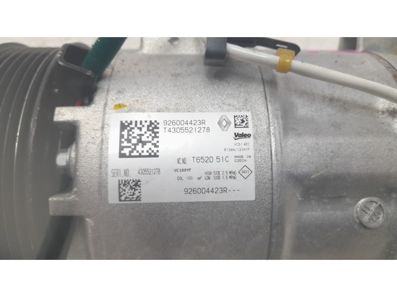 Recambio de compresor aire acondicionado para dacia duster iii eco-g 100 essential referencia OEM IAM 926004423R  