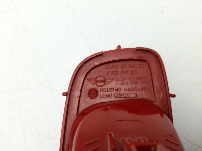 Recambio de faro antiniebla trasero derecho para mini f56 cooper s referencia OEM IAM 63247350008  103F15071380/16490222/2190108