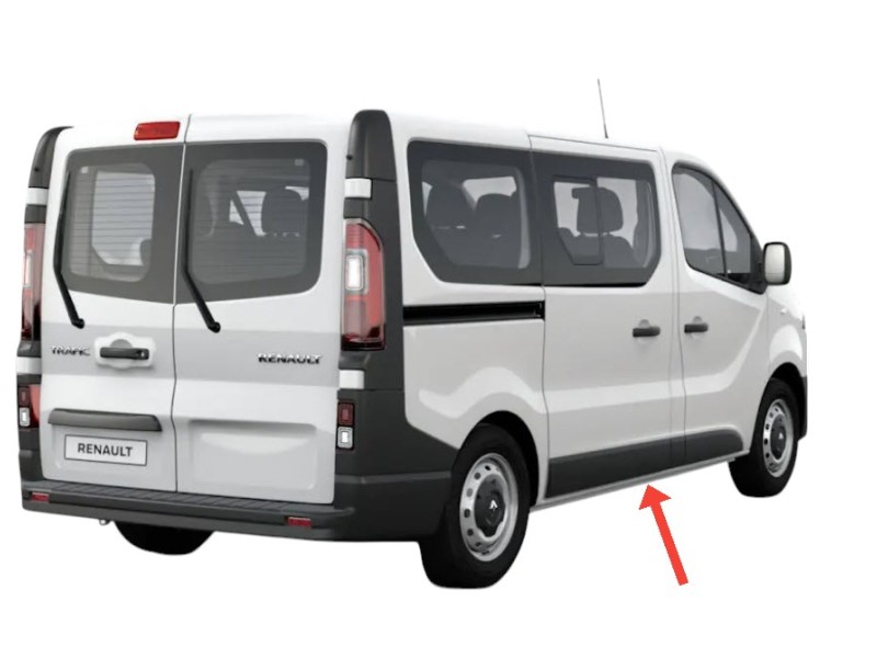 Recambio de moldura puerta trasera derecha para renault trafic iii furgoneta (fg_) 1.6 dci 125 (fgmh) referencia OEM IAM 8282082