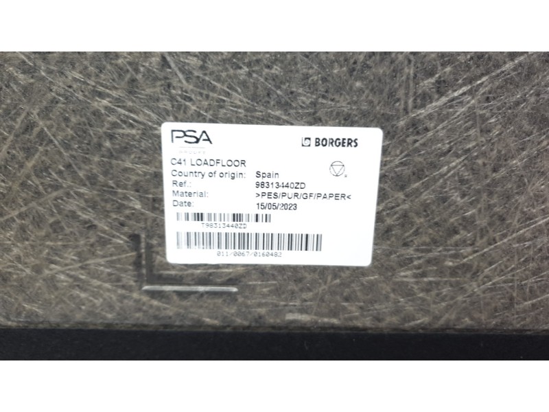 Recambio de alfombra maletero para citroën c4 iii (ba_, bb_, bc_) 1.2 puretech 130 (bahnsa, bahnsb) referencia OEM IAM 98313440Z